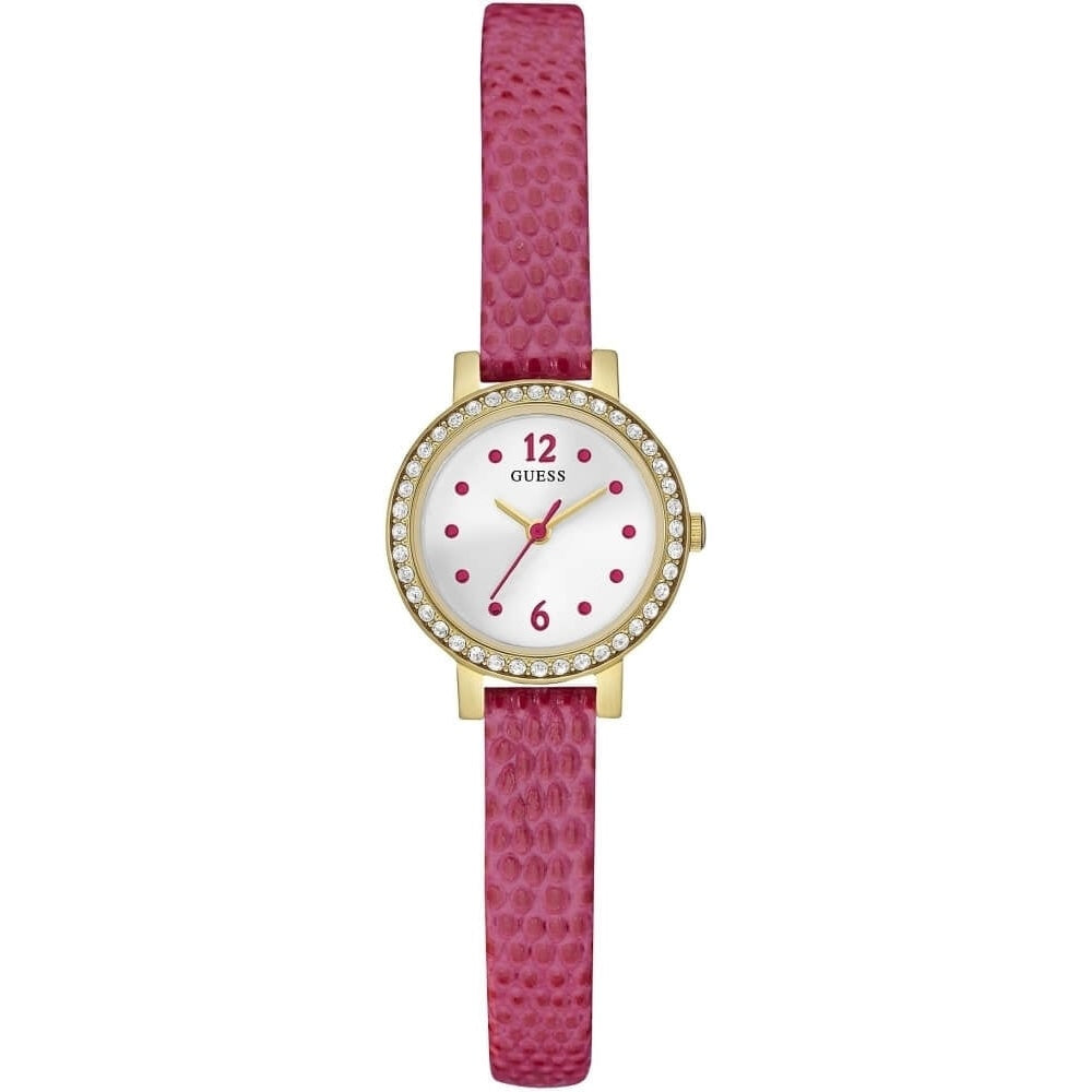 Womens Thin Strap Gold Plated Watch