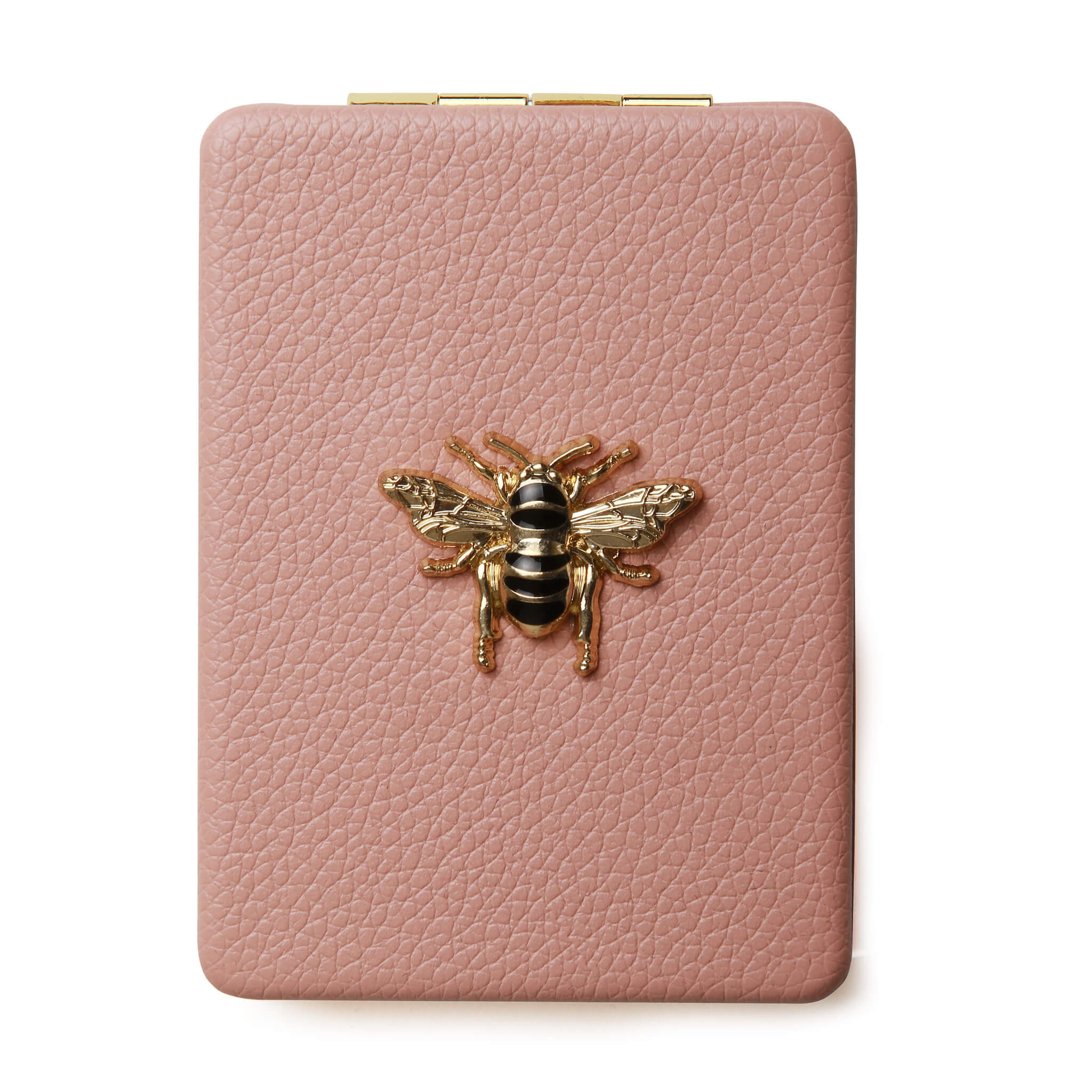 Oblong Compact Mirror Pink
