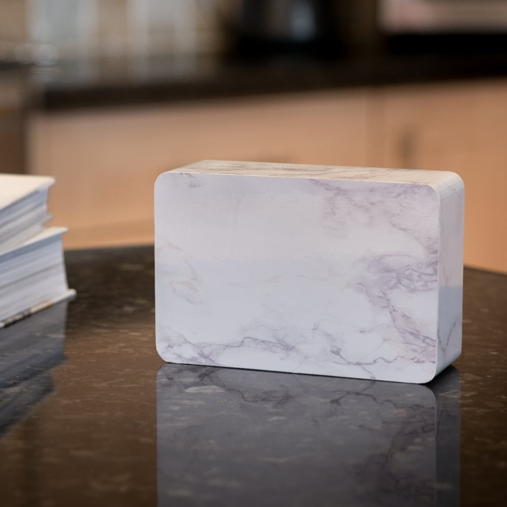 Brick Marble Click Clock