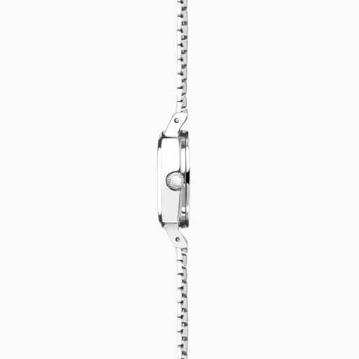 Heritage Black Dial With Silver Case & Alloy Bracelet Strap Ladies Watch