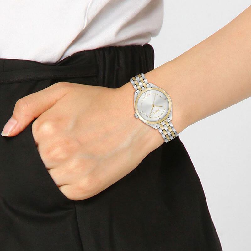 Two Tone Ladies Link Watches Boss Mae Two Tone Link Bracelet