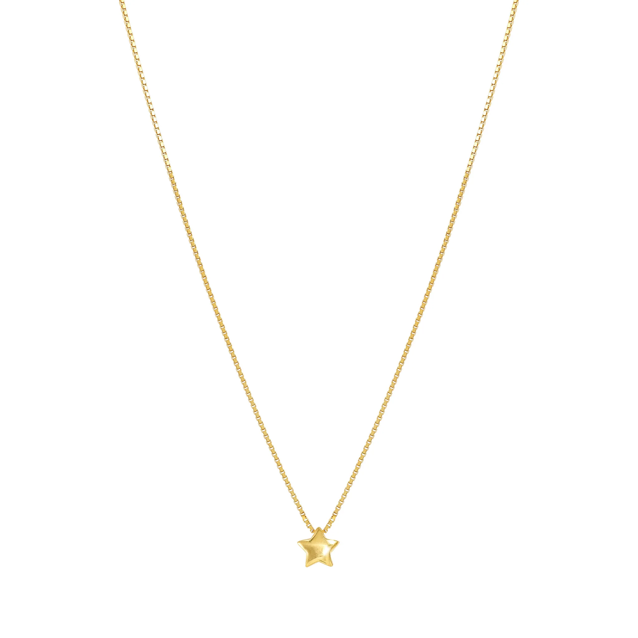 18k Gold Plated Armonica Necklace With Star Pendant