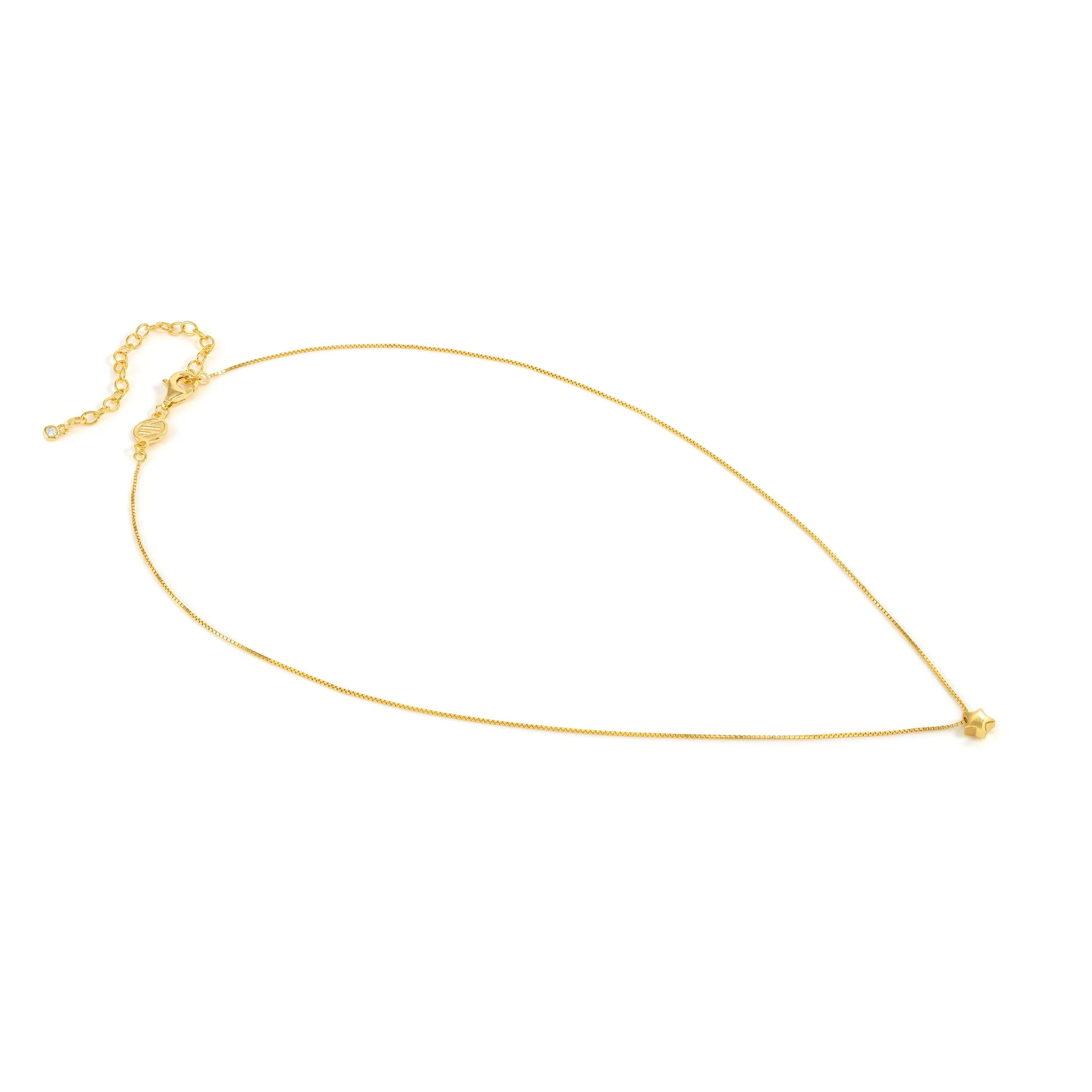 18k Gold Plated Armonica Necklace With Star Pendant