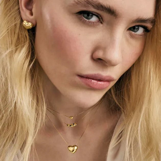 18k Gold Plated Armonica Necklace With Star Pendant