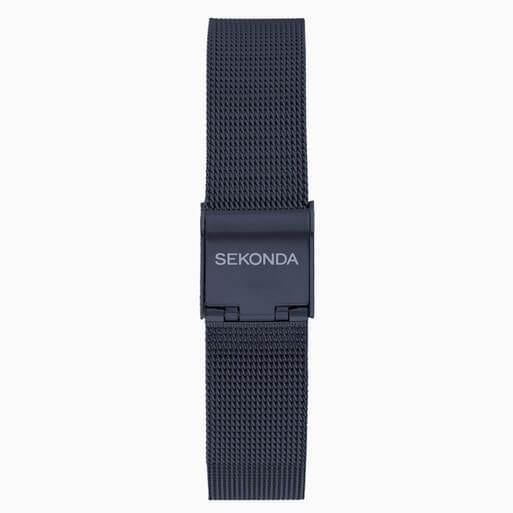 Ava Blue Dial With Alloy Case & Blue IP Mesh Bracelet Strap Ladies Watch