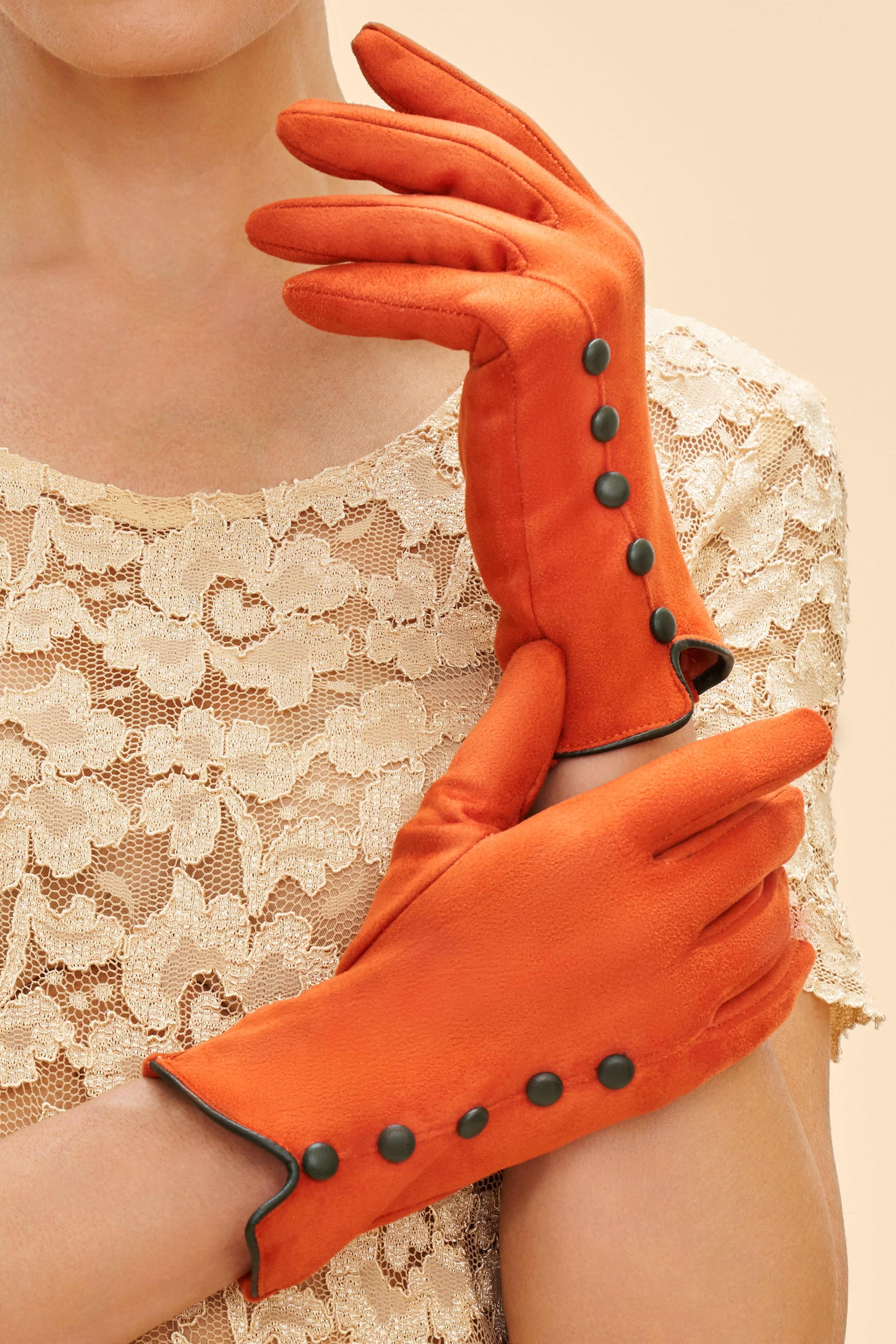 Beatrice Gloves - Tangerine