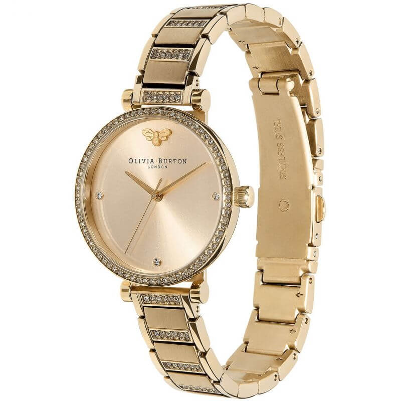 Belgrave Tbar Nude & Gold Bracelet Watch