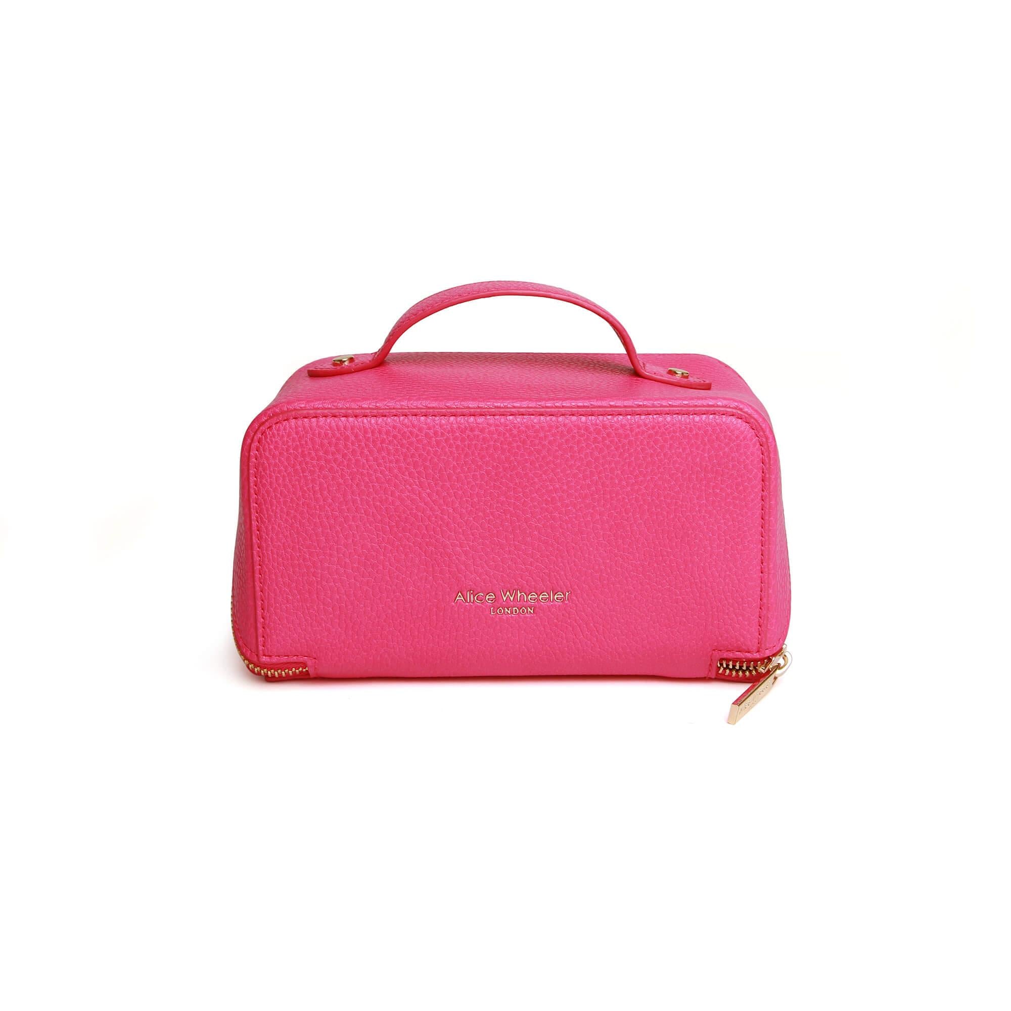 Mini Train Case In Hot Pink