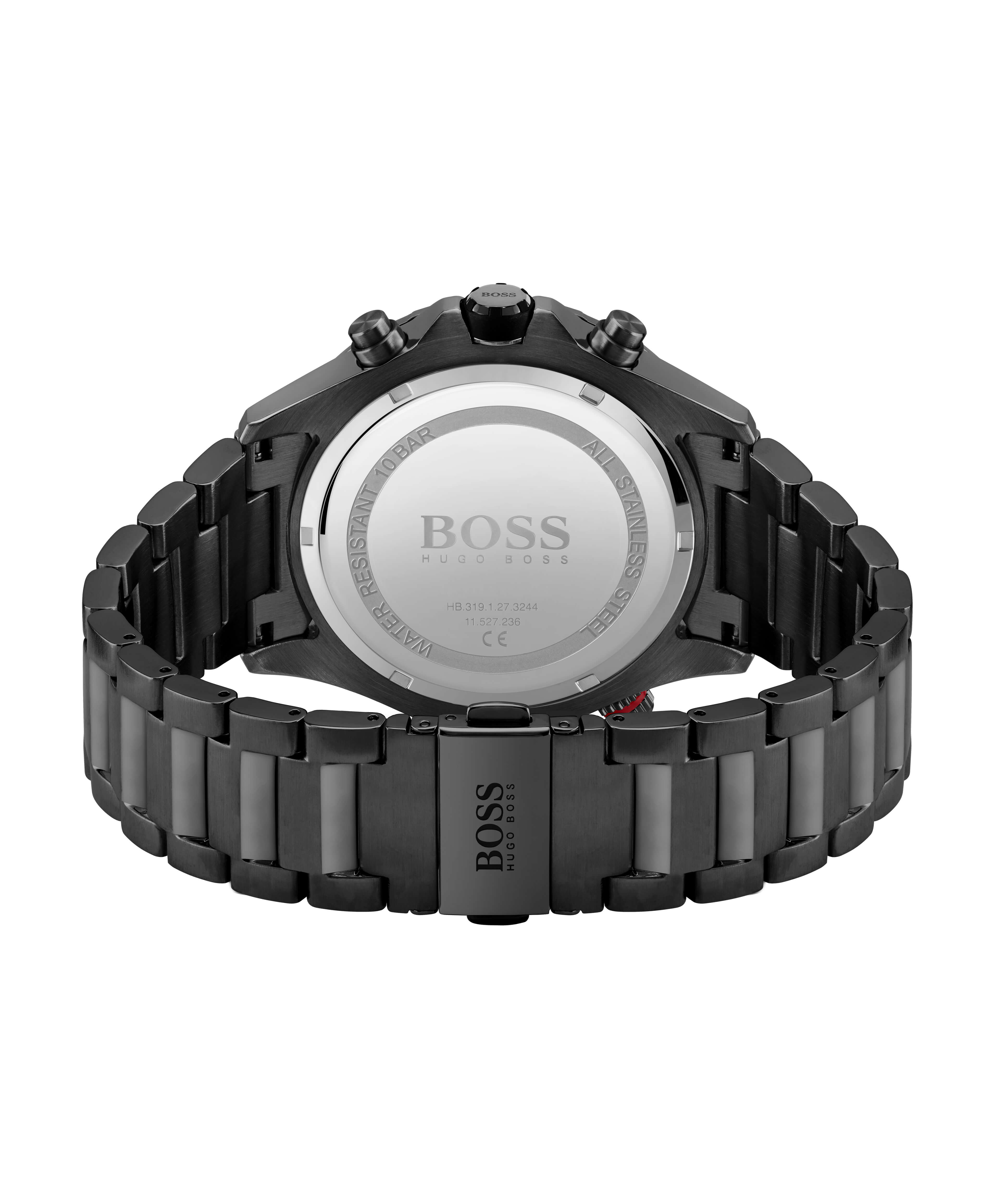 Globetrotter Black IP Chronograph Dial With Bracelet Strap Gents Watch