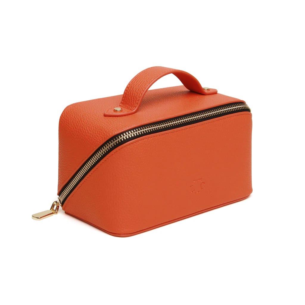 The London Train Case Co.- Orange & Black Train Mini Case