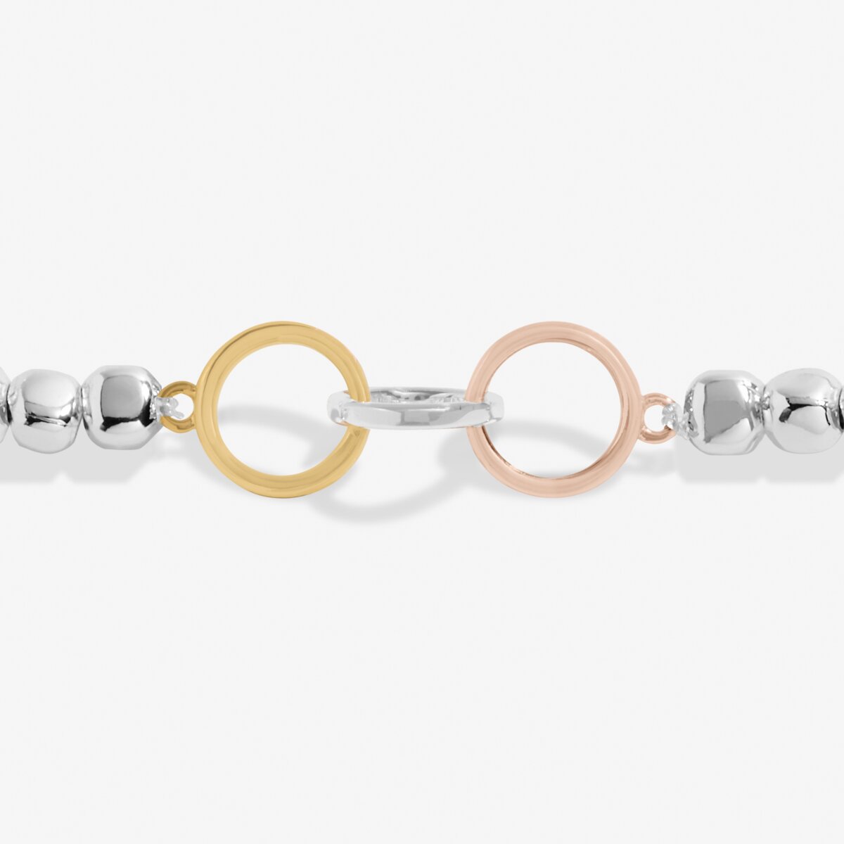 Forever Yours 'Family Forever Together' Trio In Silver, Gold & RG Plated Bracelet