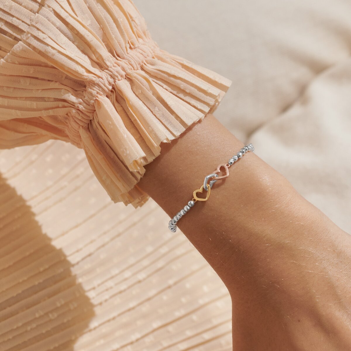 Forever Yours 'Daughter Forever Treasured' Trio In Silver, Gold & RG Plated Bracelet