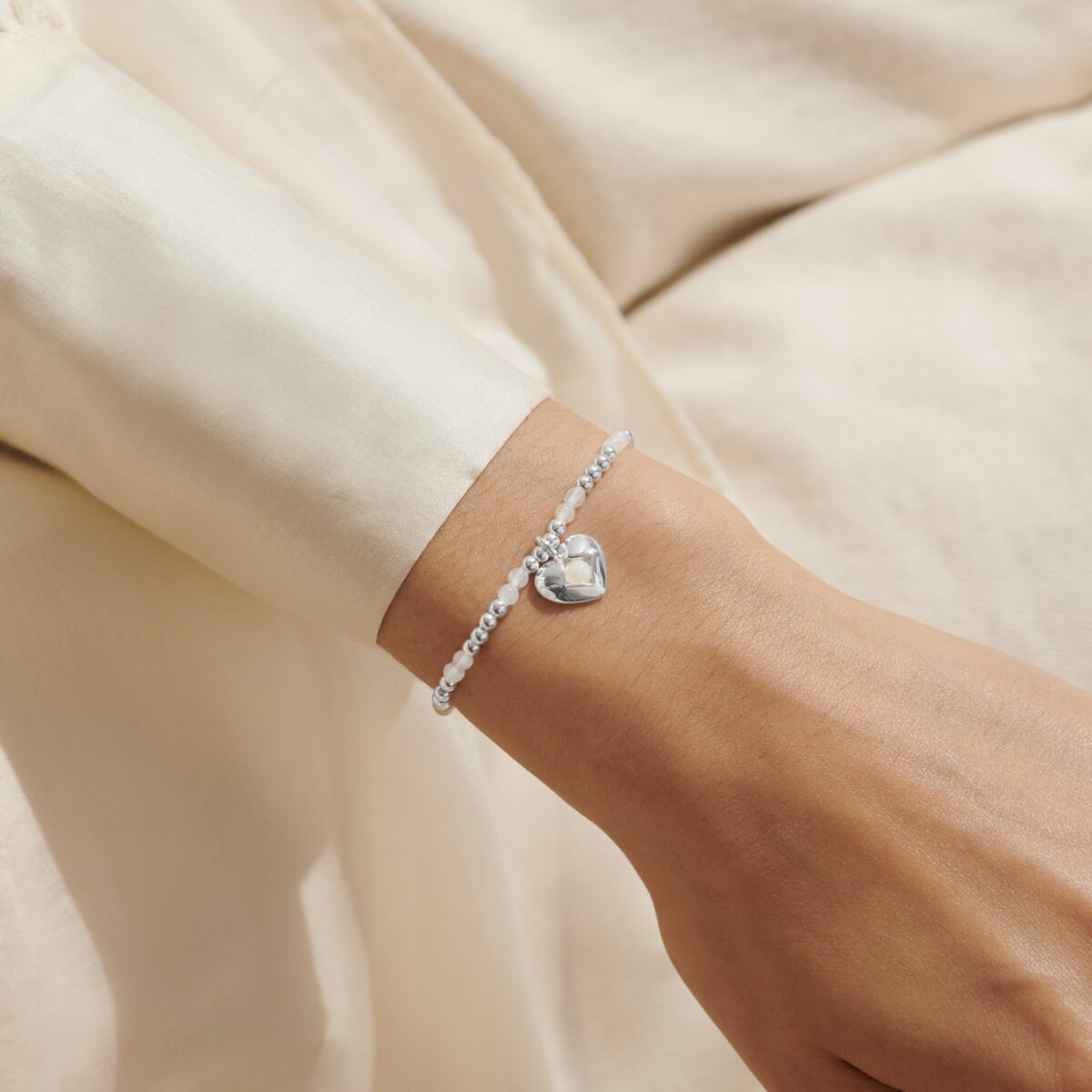 Birthstone A Little 'April' Silver Plated Bracelet