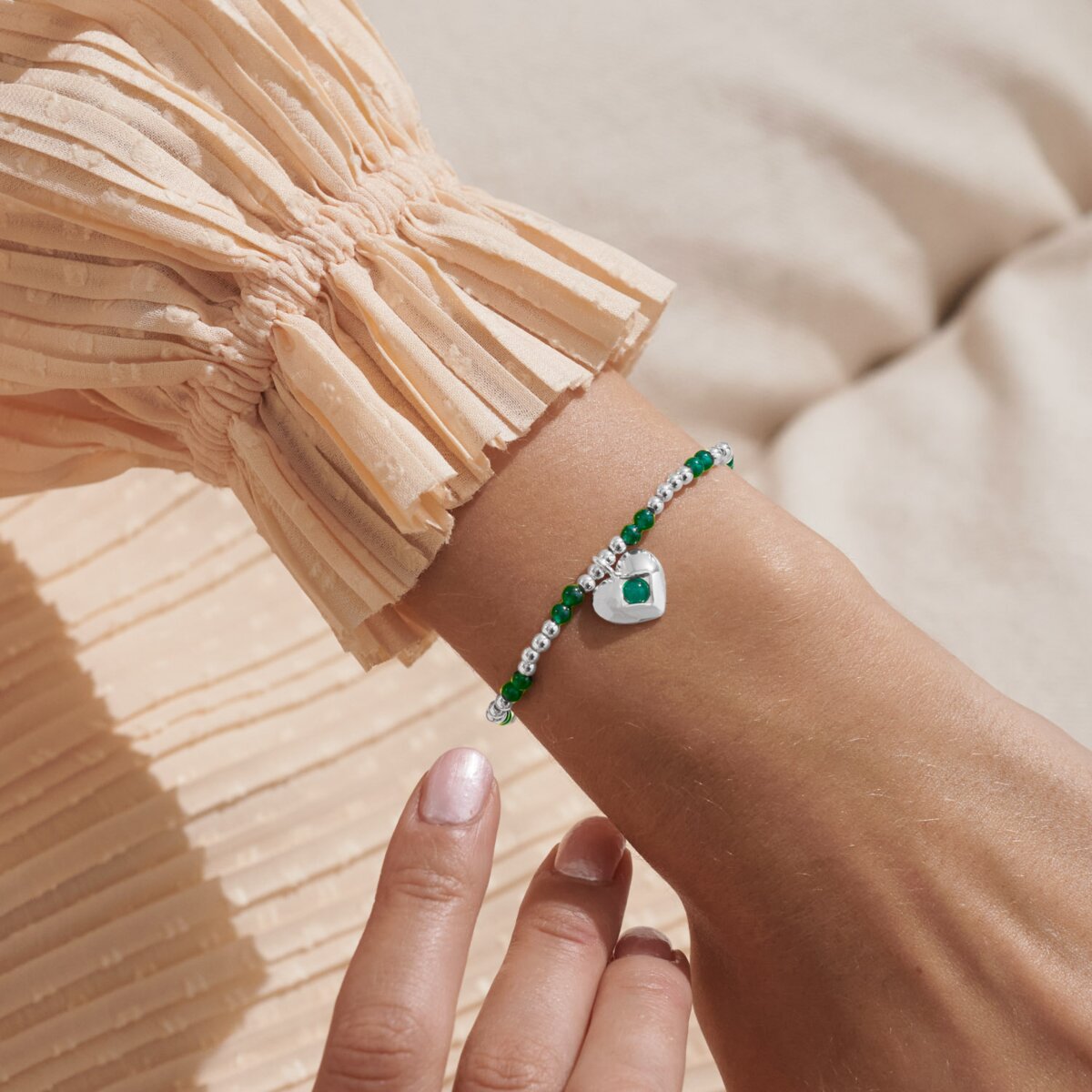 Birthstone A Little 'May' Silver Plated Bracelet