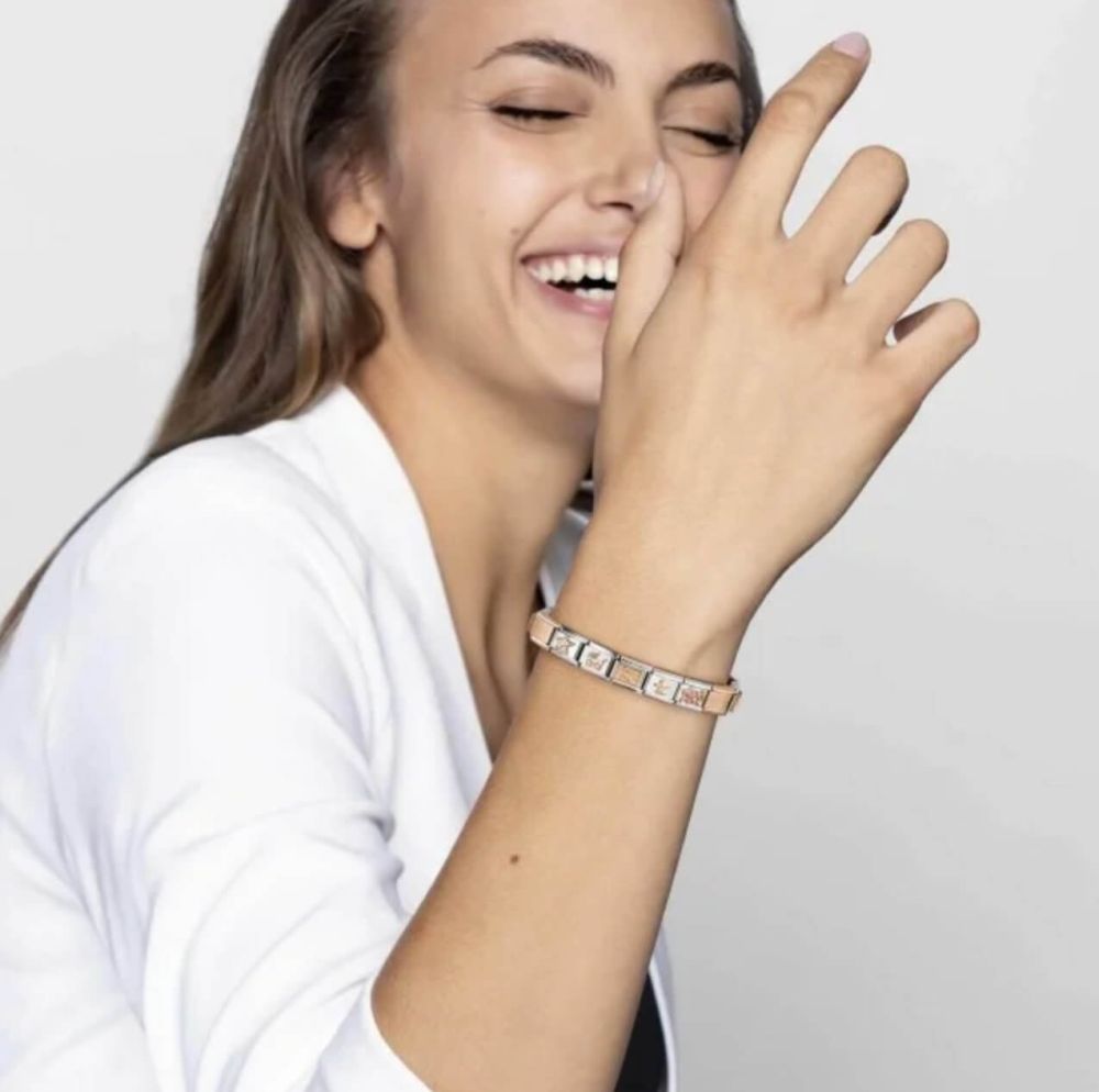 Composable Classic Plates Soul Sisters 9K Rose Gold Link