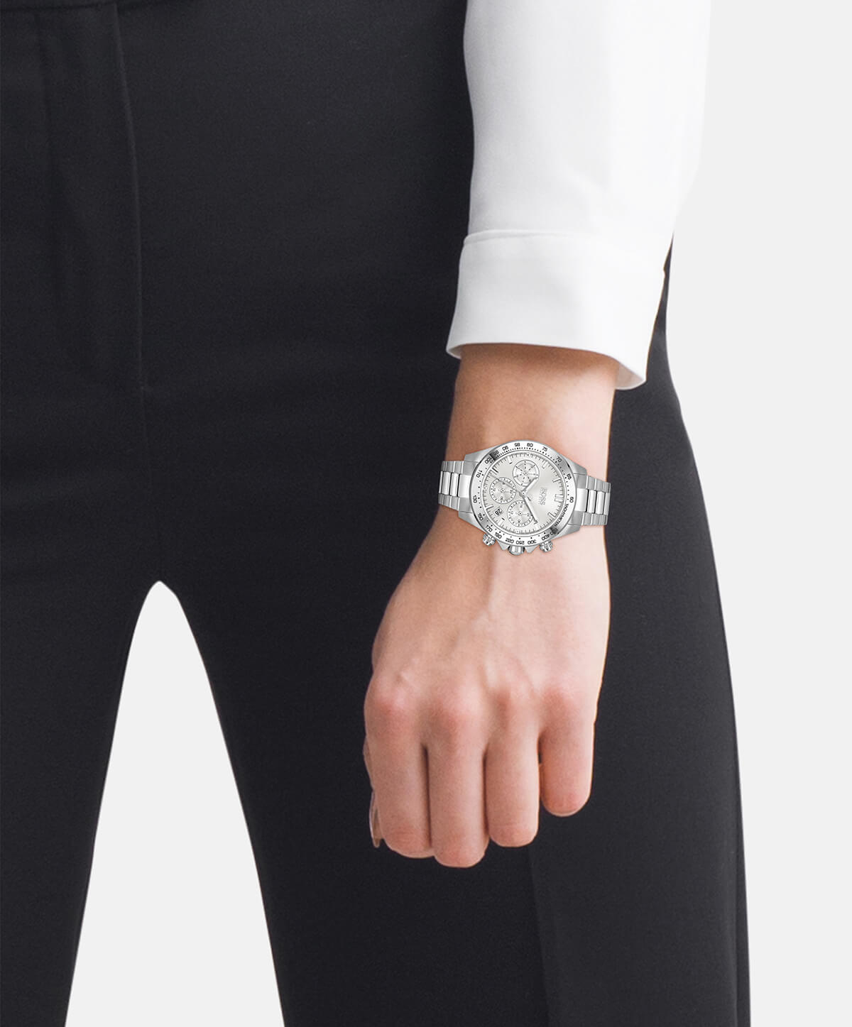 Novia Stainless Steel Silver Chronograph Dial Ladies Watch