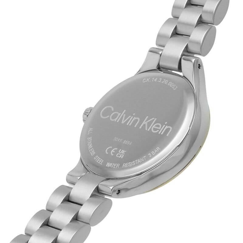 Linked Silver Sunray Dial Two Tone Bracelet Strap Ladies Watch