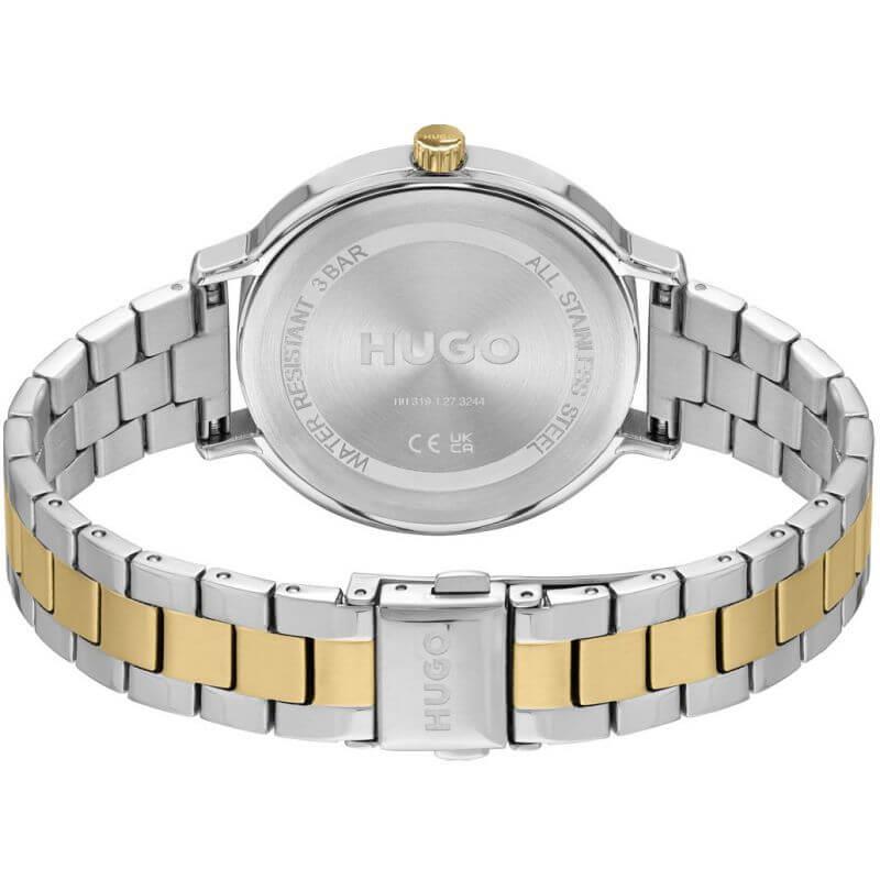 EDGY Grey Multifunctional Dial & Two Tone Bracelet Strap Ladies Watch