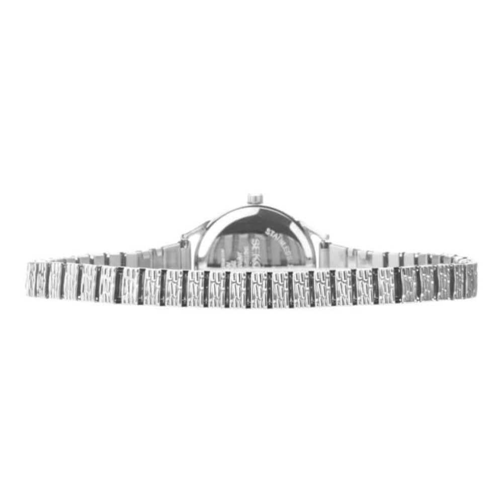 Stainless Steel Expander Bracelet Strap & Case With White Dial Ladies Watch