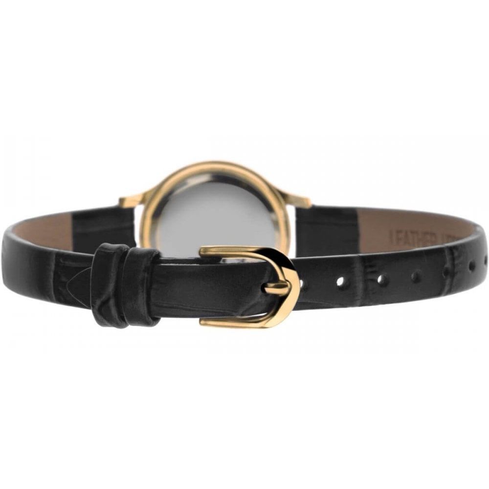 Ladies Watch With Textured Leather Strap