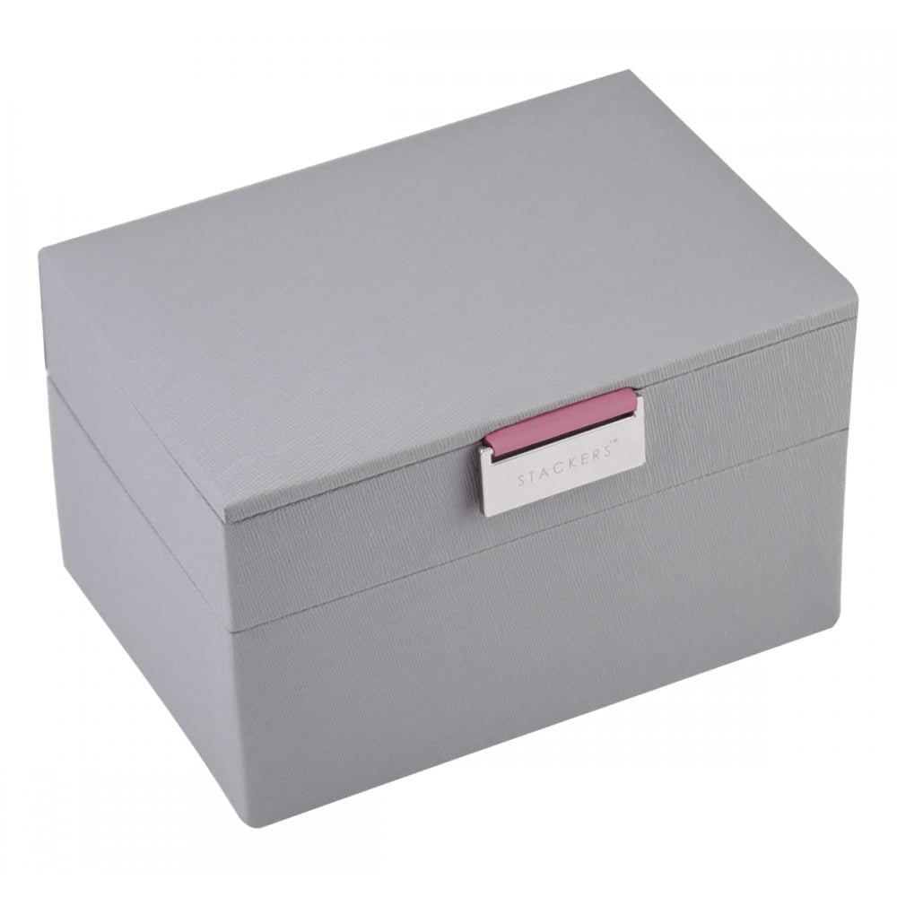 Dove Grey & Antique Rose Mini Set of 2 Stackers