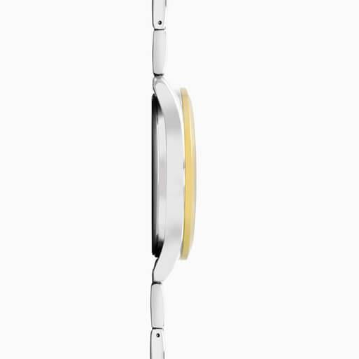 Taylor Black Dial  With Two Tone Case & Stainless Steel Bracelet Men's Watch