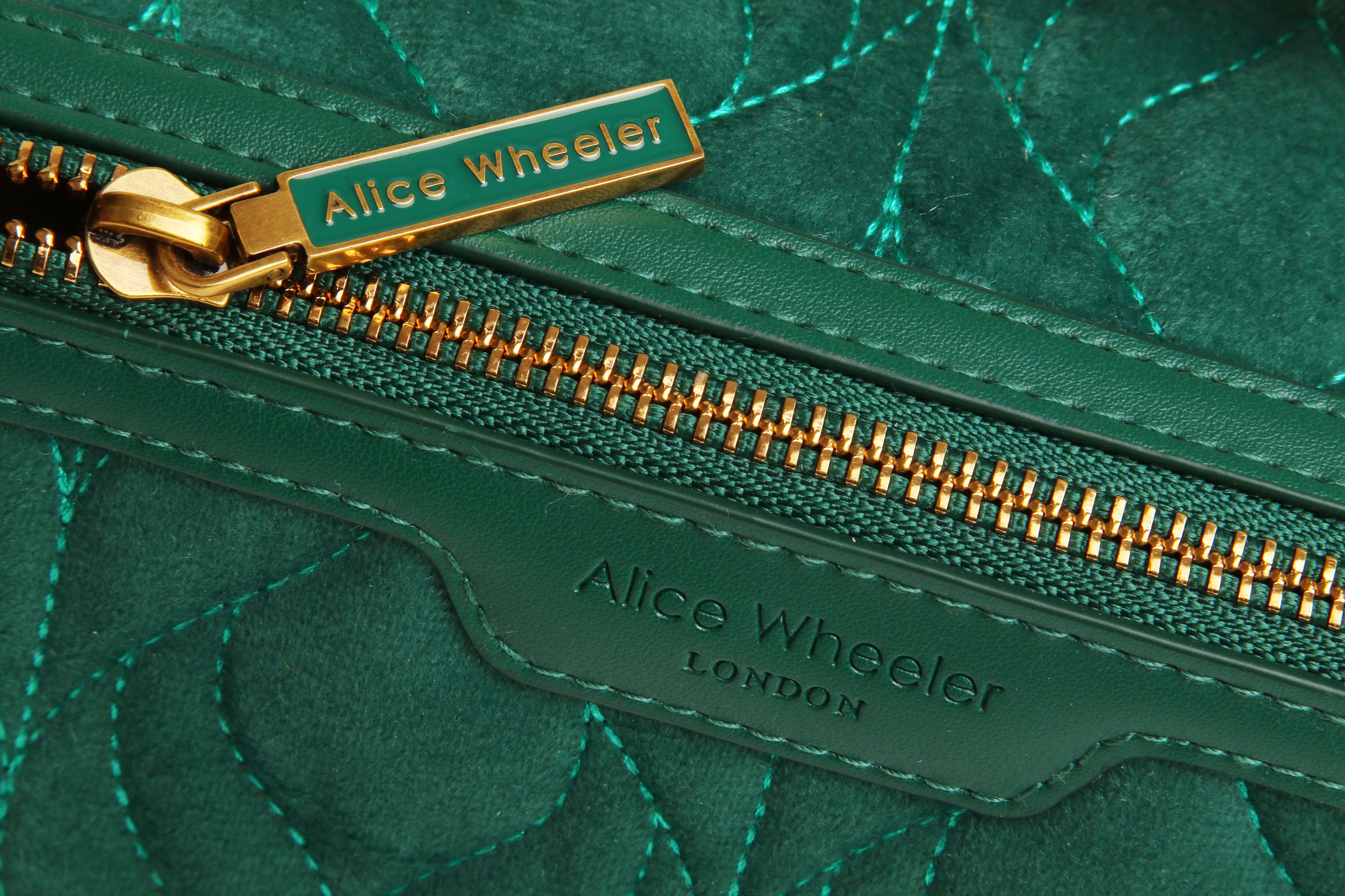Teal Velvet Train Case
