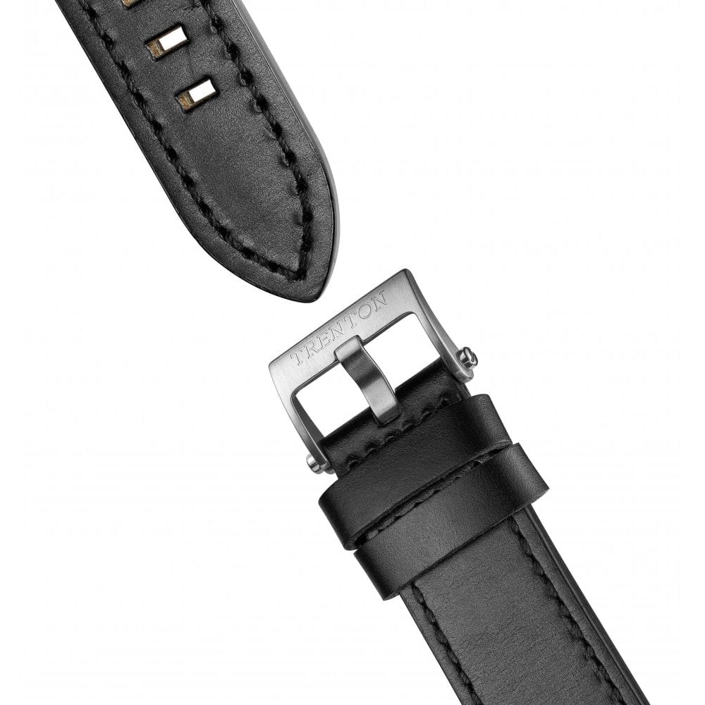 Mens The Trenton Limited Edition Swiss Quartz Watch with Blue Dial and Horween Leather Strap