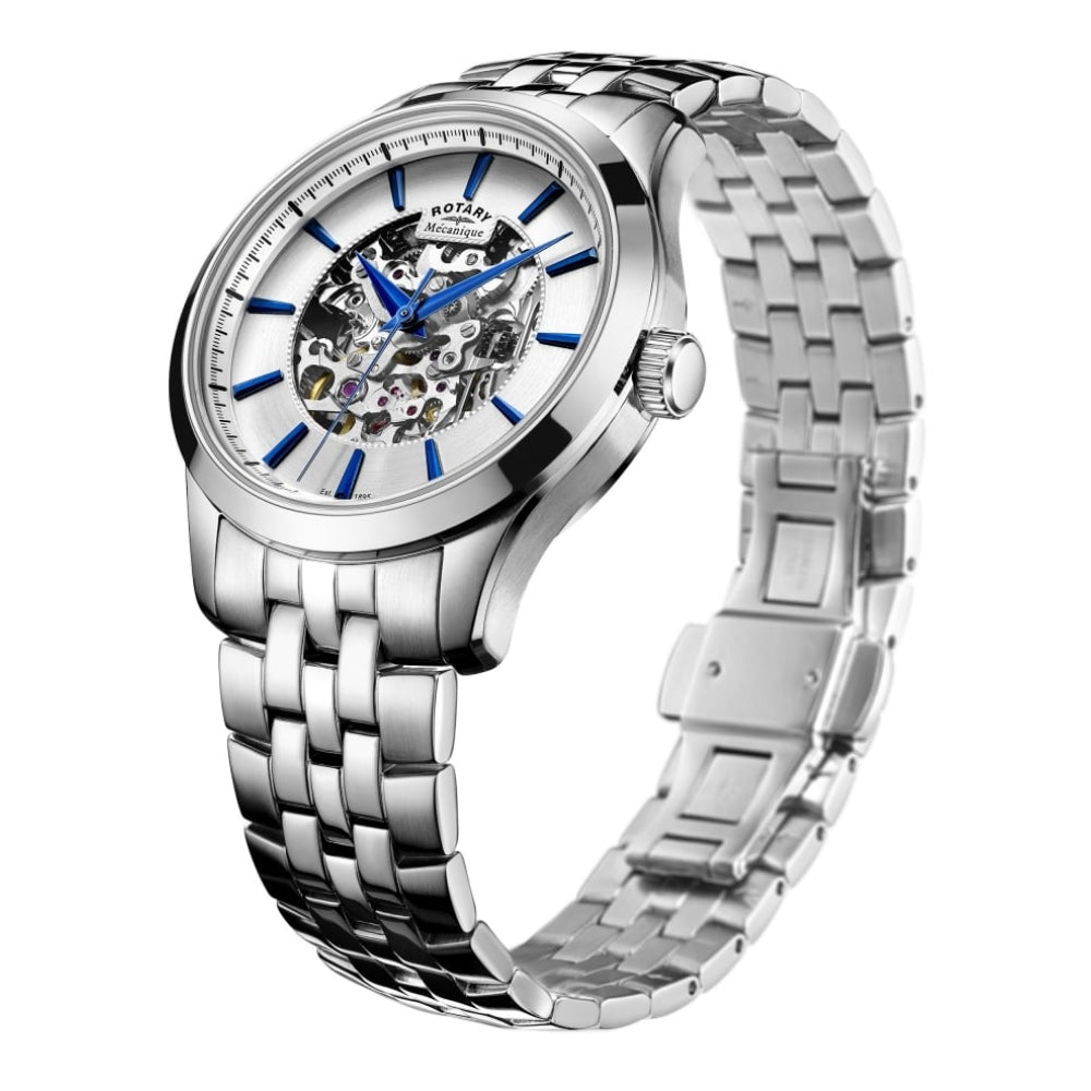 Mens Chrome Automatic Bracelet Watch