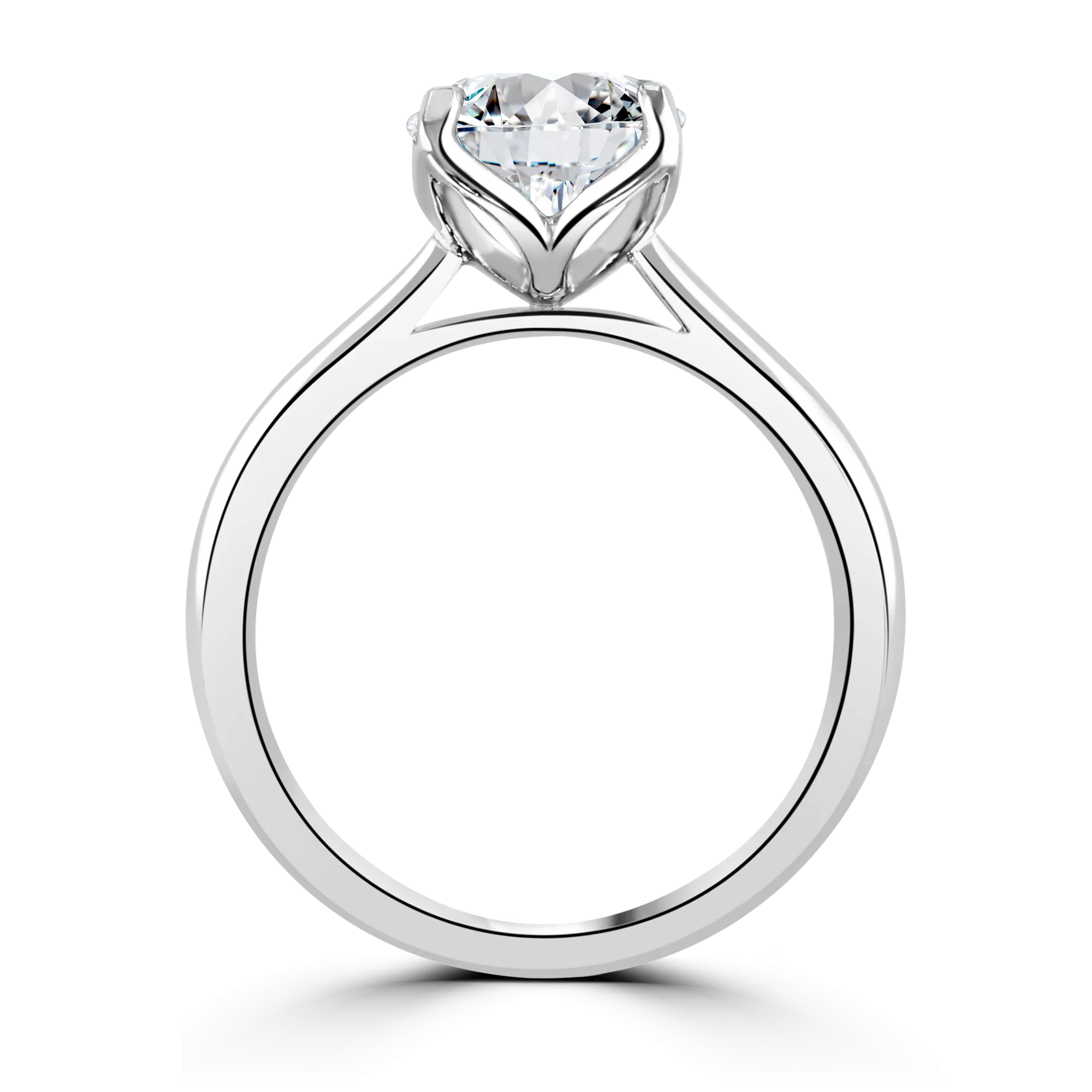 Platinum 2ct Round Brilliant Cut Diamond Solitaire Engagement Ring
