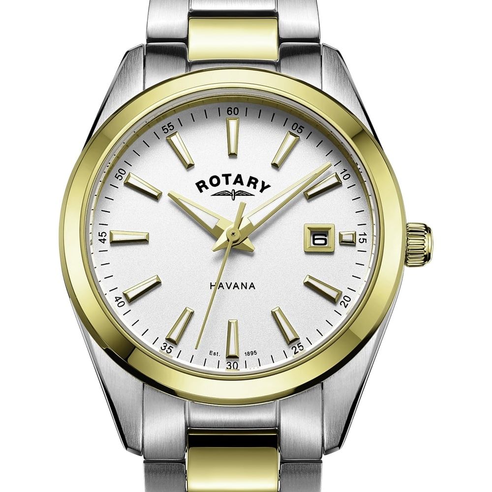 Gold Plated Two Tone Date Display Watch