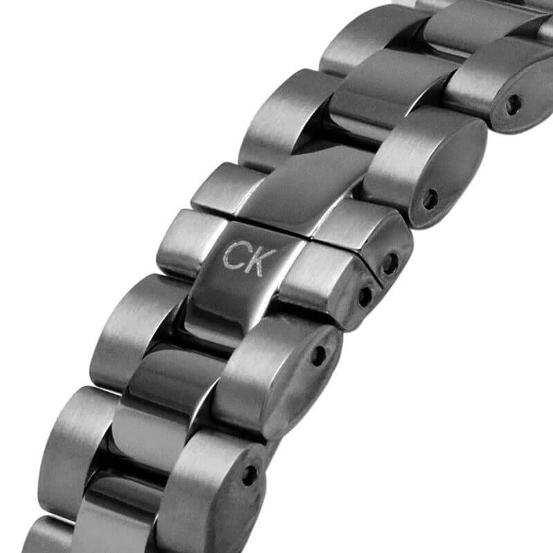 Linked Grey Sunray Dial Black PVD Bracelet Strap Ladies Watch