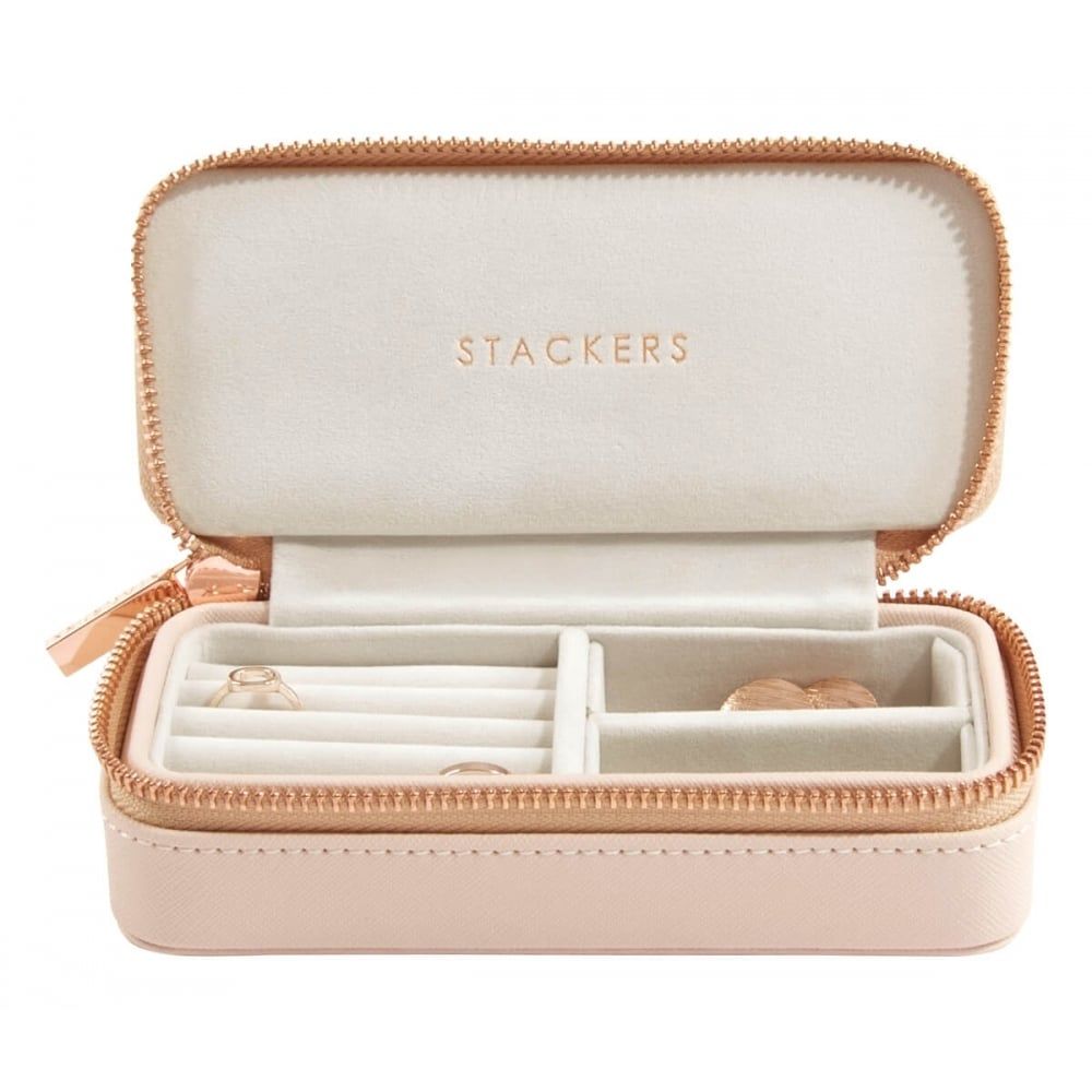 Blush Grey Medium Travel Jewellery Box