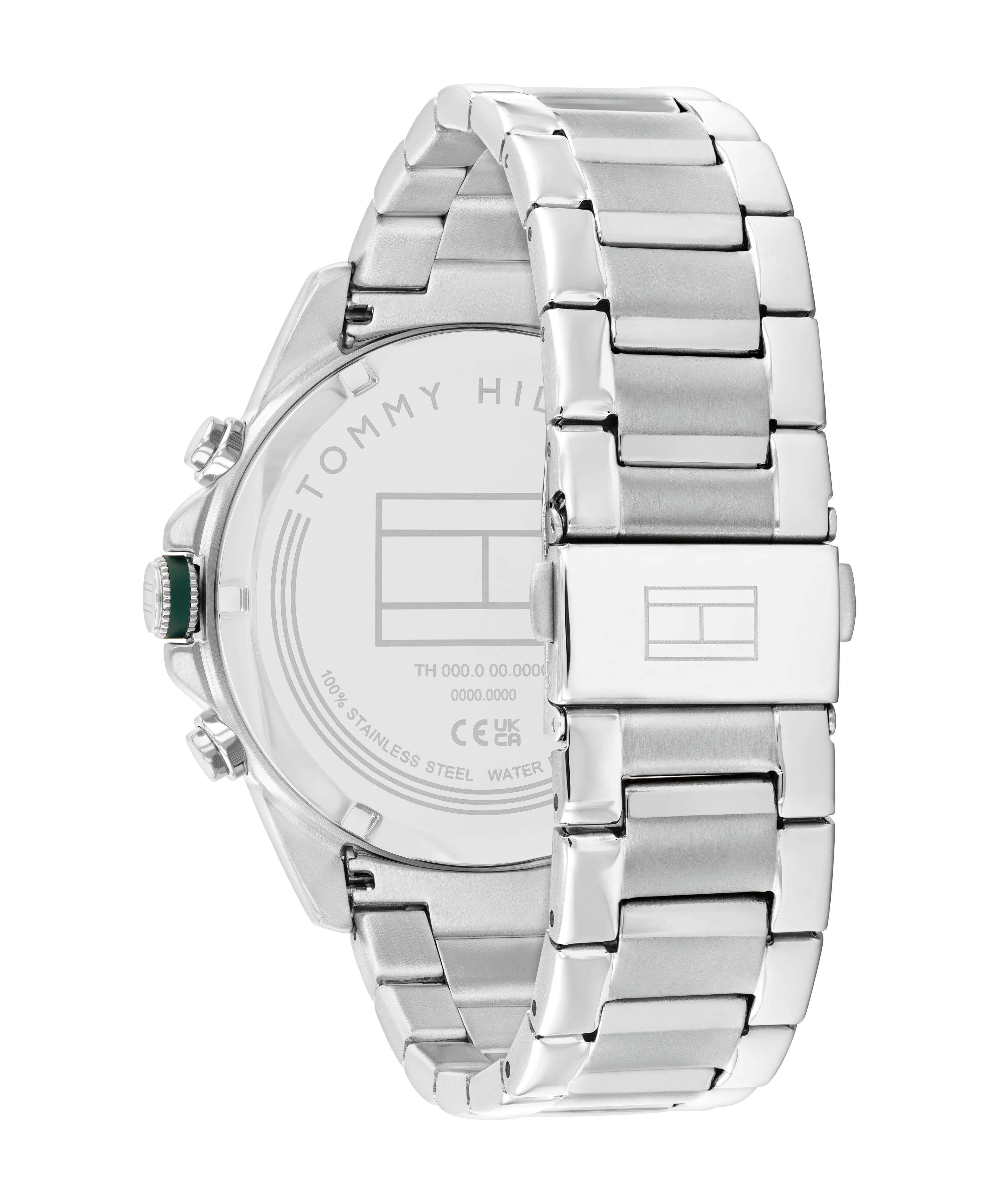 Lars Multifunction Textured Green Dial With SS Bracelet Gents Watch