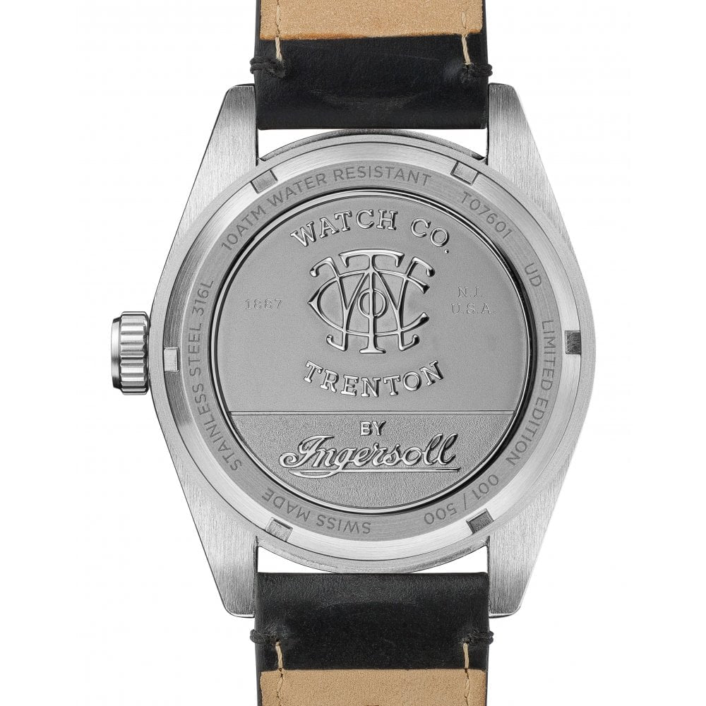 Mens The Trenton Limited Edition Swiss Quartz Watch with Blue Dial and Horween Leather Strap