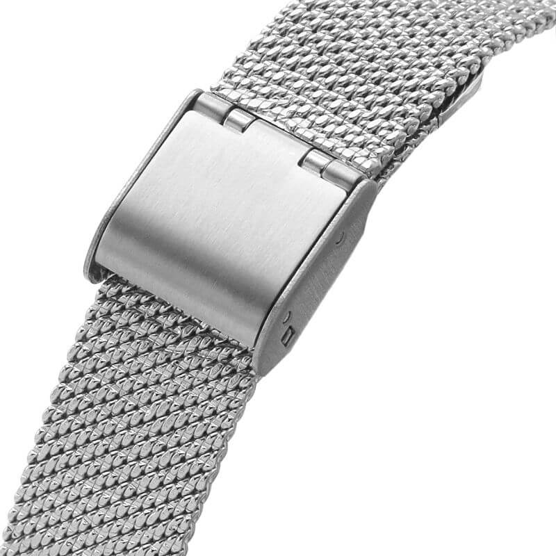 Stone Set MOP Dial & Mesh Bracelet Strap Ladies Watch