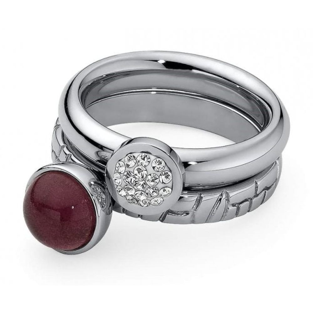 Famosa Segni Stainless Steel Slim Ring