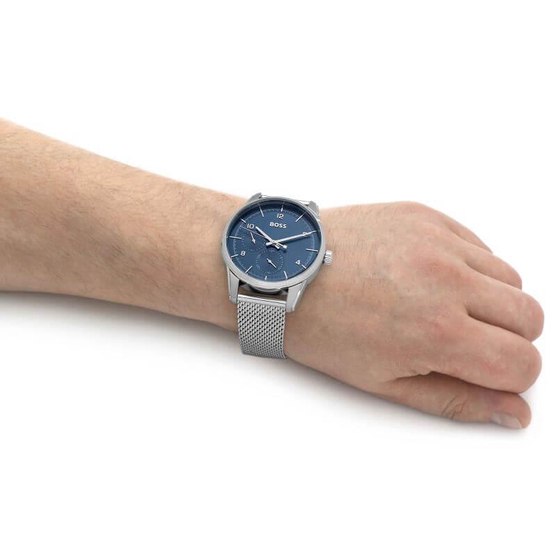 Sophio Blue Dial Steel Mesh Bracelet Gents Watch
