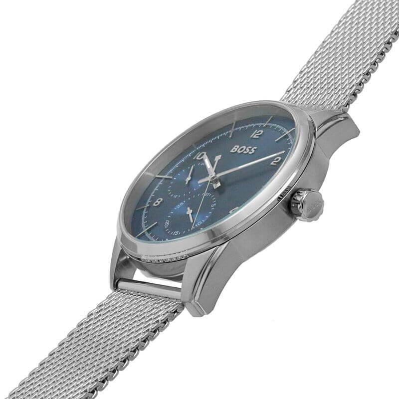 Sophio Blue Dial Steel Mesh Bracelet Gents Watch