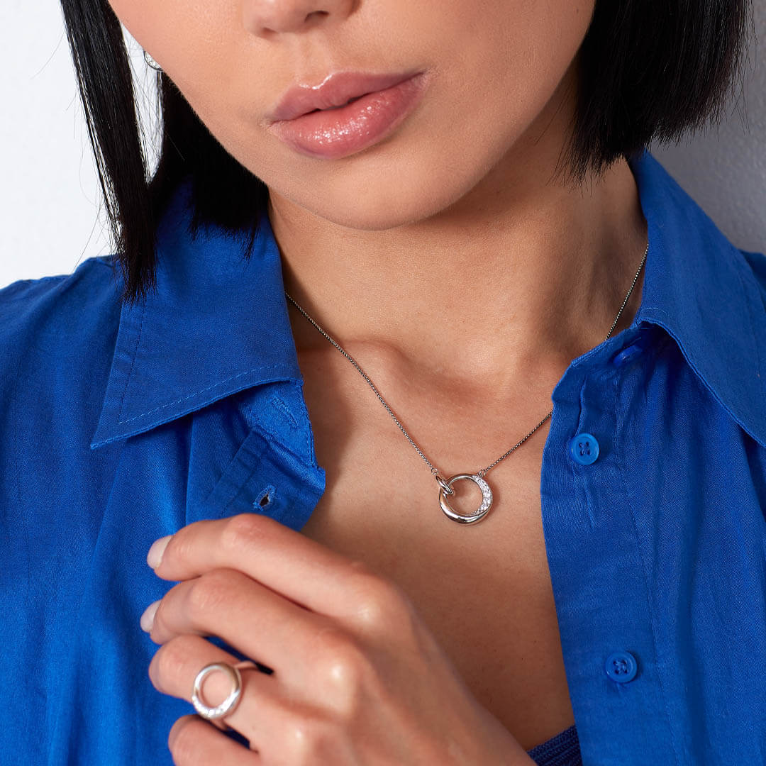 Bevel Cirque Pave CZ Stud Drop Earrings