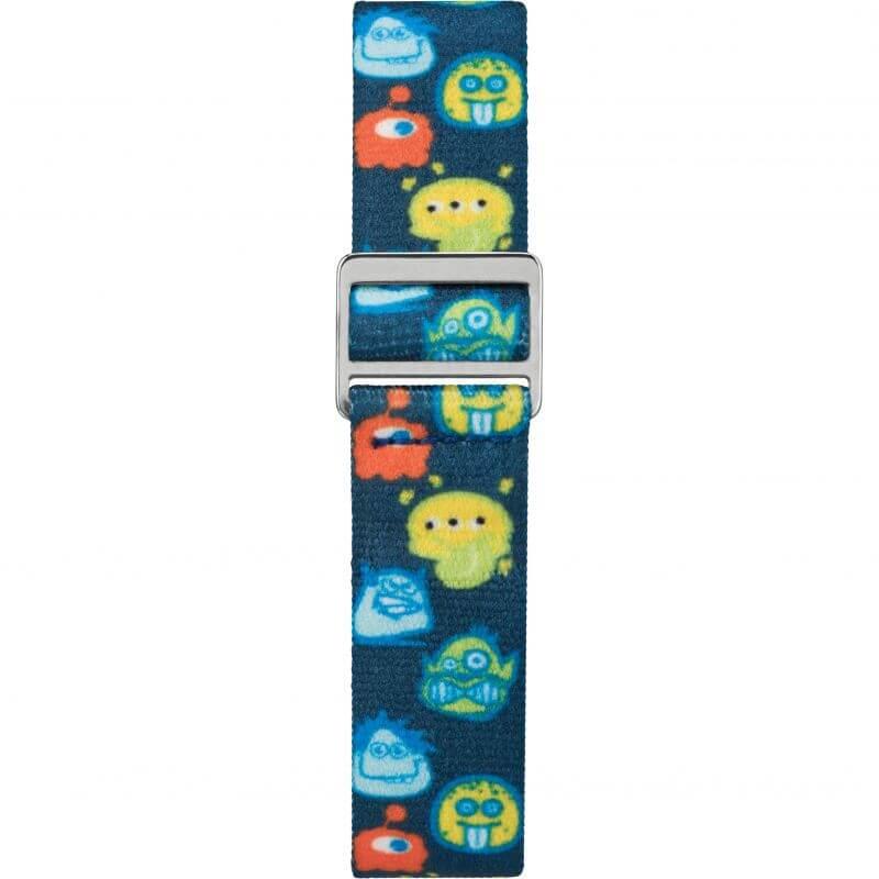 Dark Blue Fabric Monster Design Strap Kids Watch