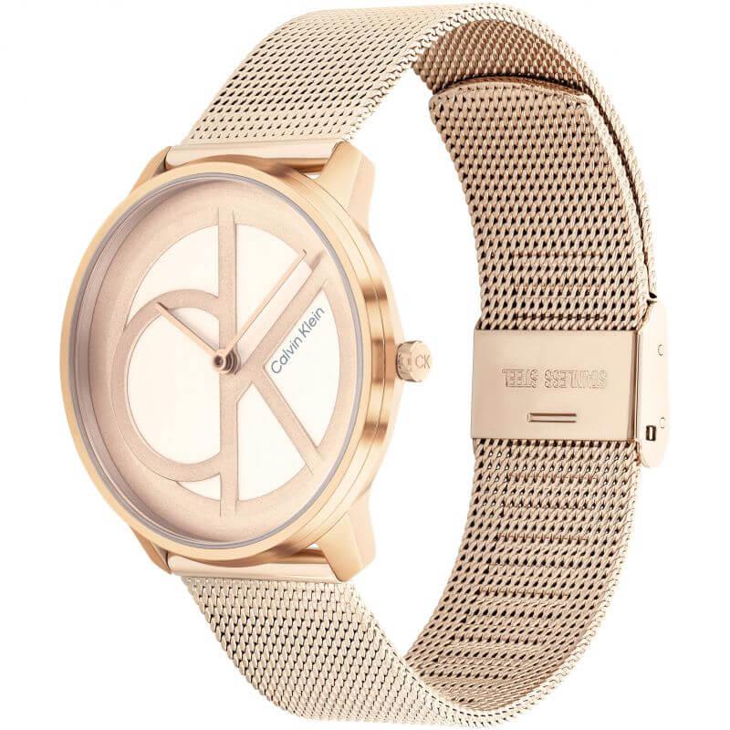 Iconic Rose Gold CK Dial & Mesh Strap Watch