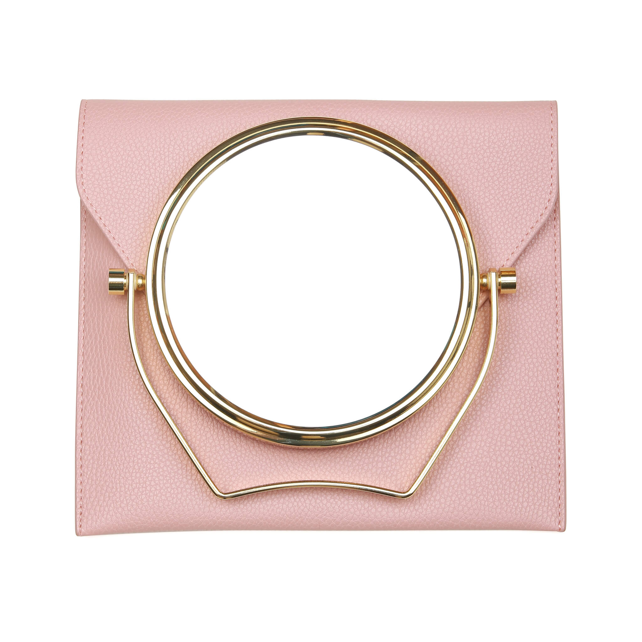 Pink - Travel Mirror & Case - 7x Magnification