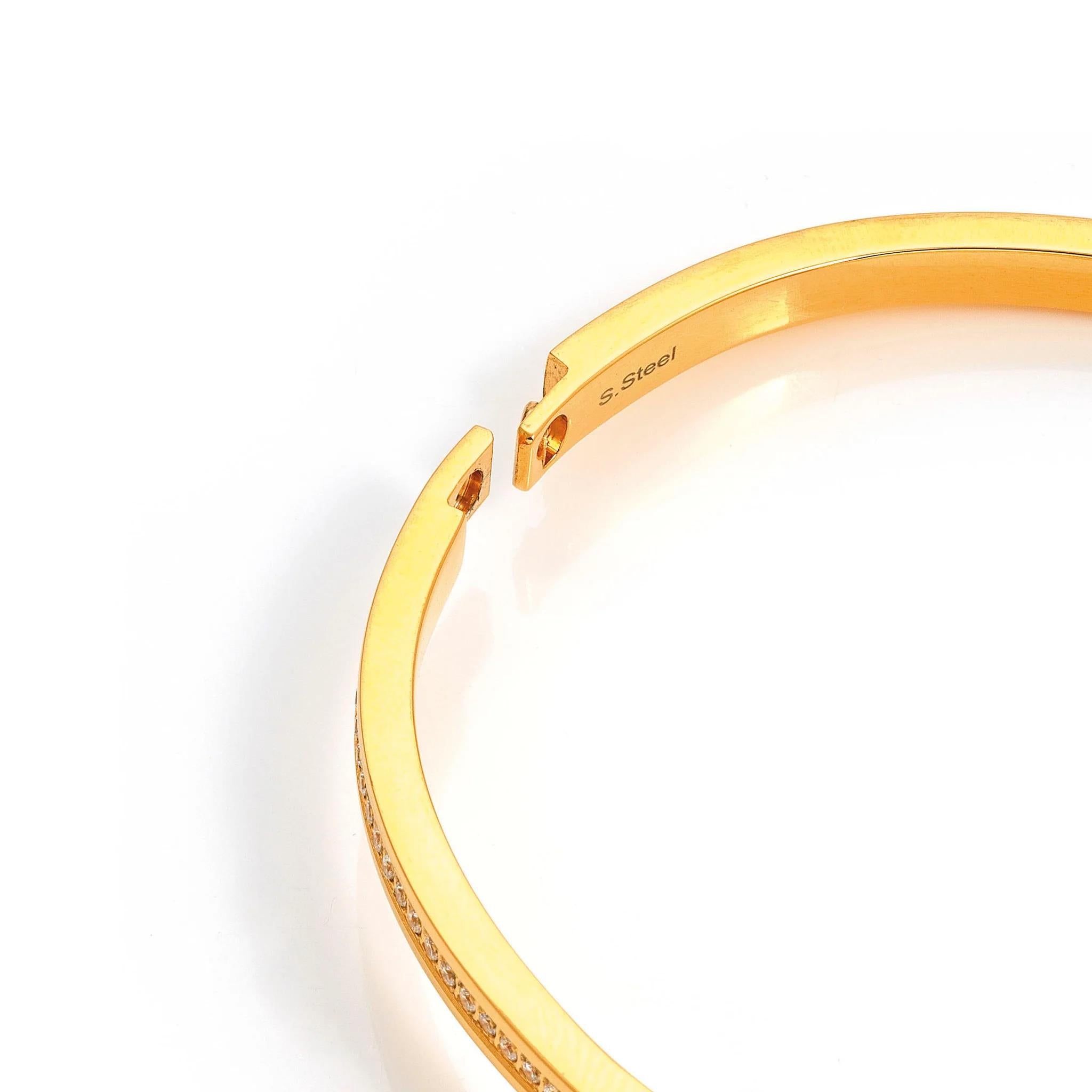 Pretty Bangle In YG With Multicolour CZ