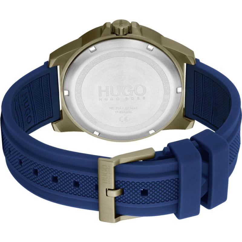 TWIST Chronograph Blue Rubber Strap Blue Dial Gents Watch