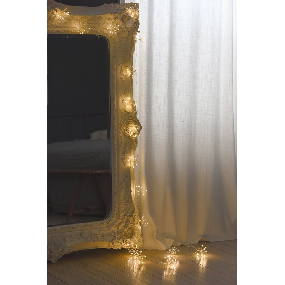 Battery Starburst Chain Silver LED Light Chain