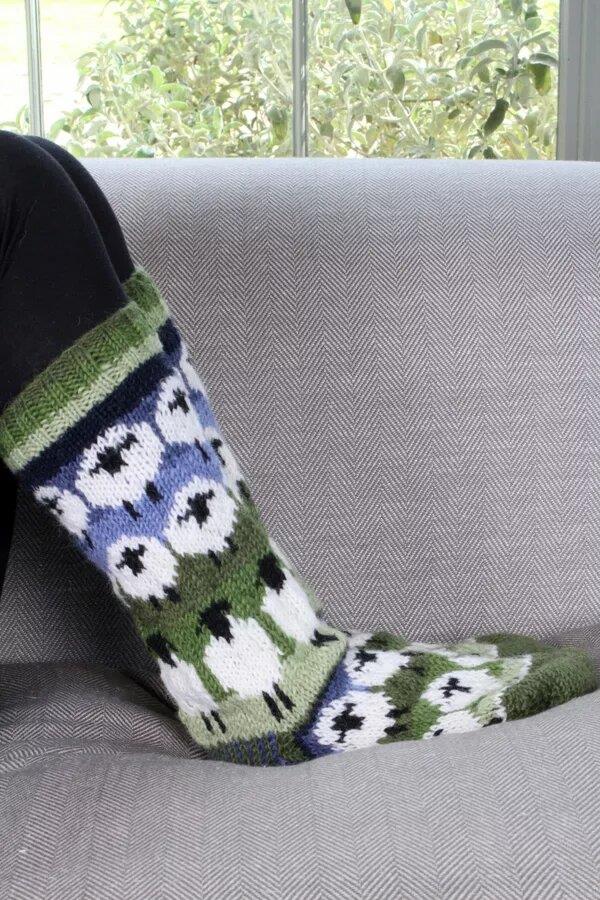 Flock Of Sheep Long Socks