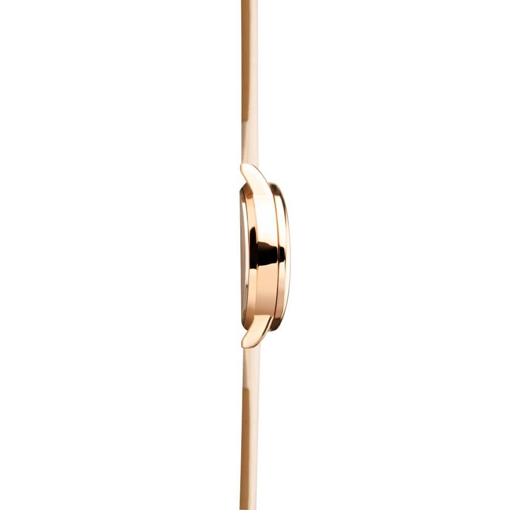 Rose Gold Case With Grey Dial & PU Strap Ladies Classic Watch