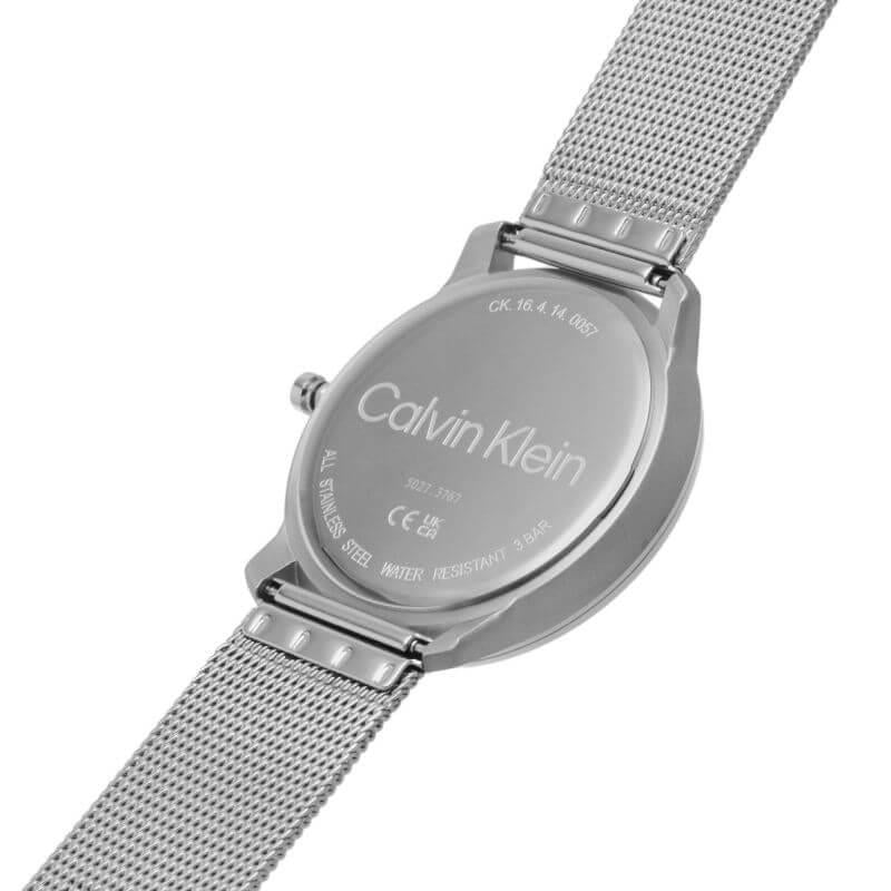 Iconic White CK Dial & Silver Mesh Strap Watch
