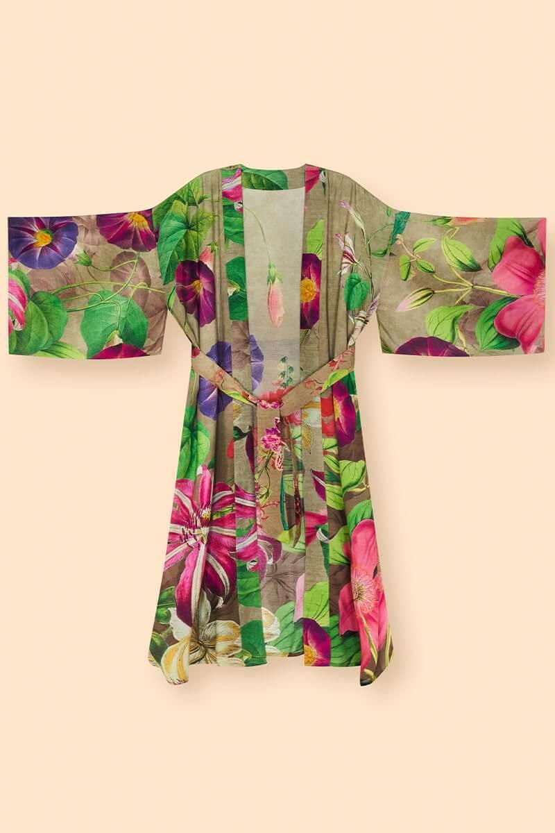 Oversized Botanicals Kimono Gown